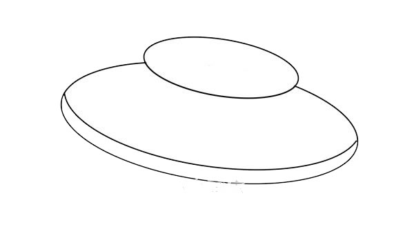 UFO飞碟简笔画画法步骤图片