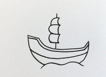 彩色帆船怎么画简笔画简单又好看
