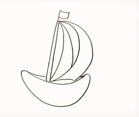 帆船简笔画怎么画简单又好画