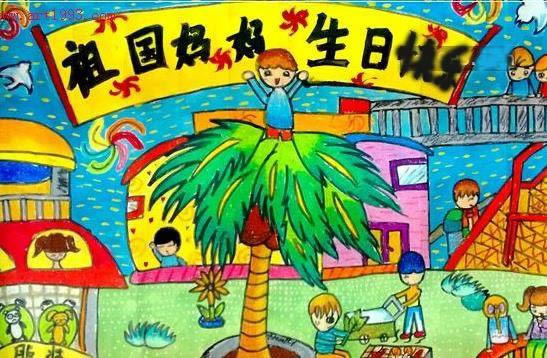 建国70周年儿童绘画大全-国庆节的画简单又好看