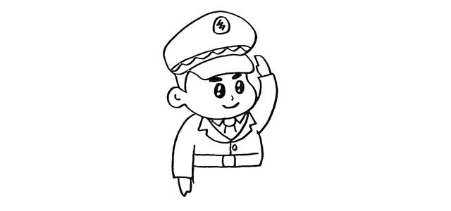 警察叔叔简笔画
