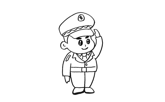 警察叔叔简笔画