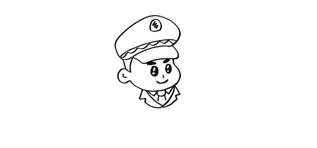 警察叔叔简笔画
