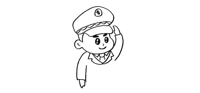 警察叔叔简笔画