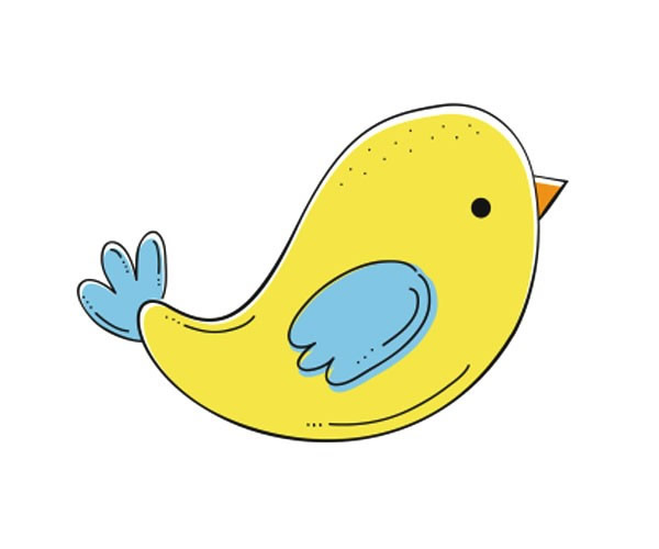 8款可爱的卡通小鸟简笔画彩色图片