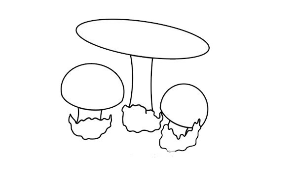 鹅膏菌简笔画画法步骤图片