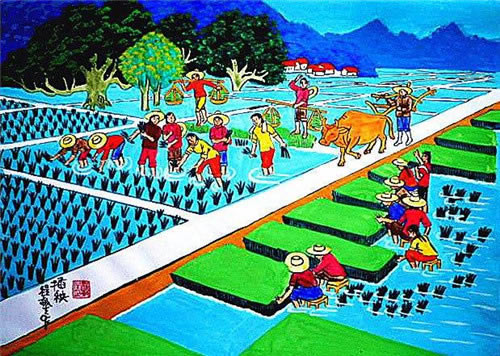春天的风景儿童画图片大全