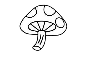 蘑菇简笔画简单又漂亮