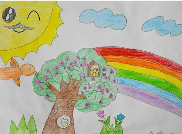 幼儿园以春天为主题的儿童画简单作品欣赏