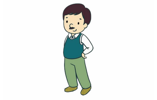 爸爸简笔画完成图