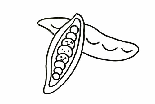 QQ红包豌豆怎么画_qq红包豌豆画法简笔画图片