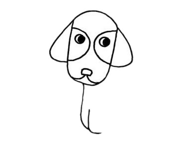 腊肠犬简笔画图片