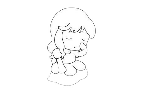 拇指姑娘简笔画图片