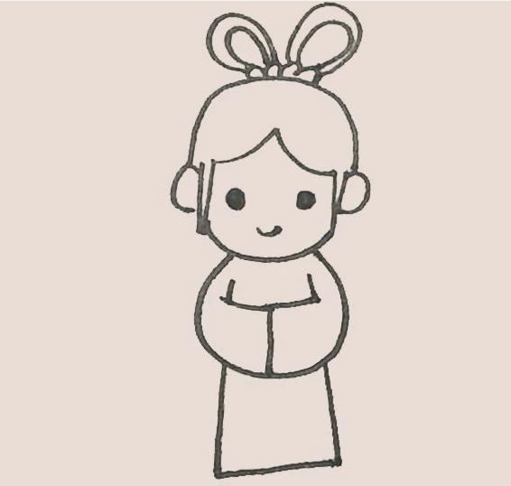 织女简笔画图片
