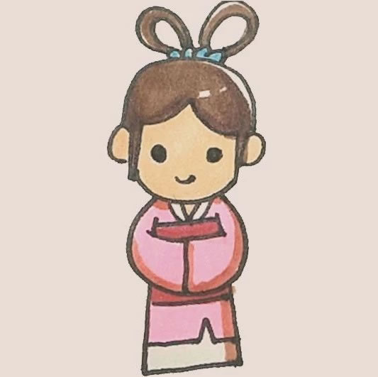 织女简笔画图片