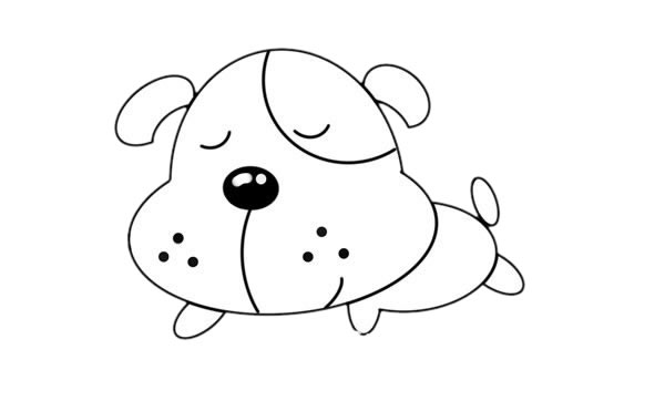 小黄狗简笔画-小黄狗怎么画简单画法