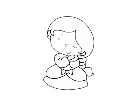 拇指姑娘简笔画图片