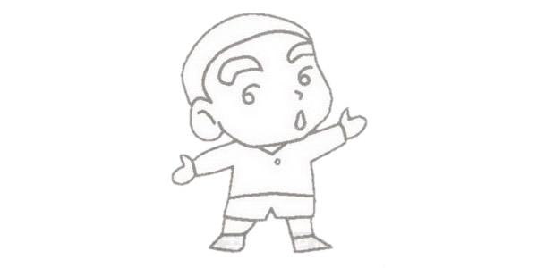 蜡笔小新简笔画图片