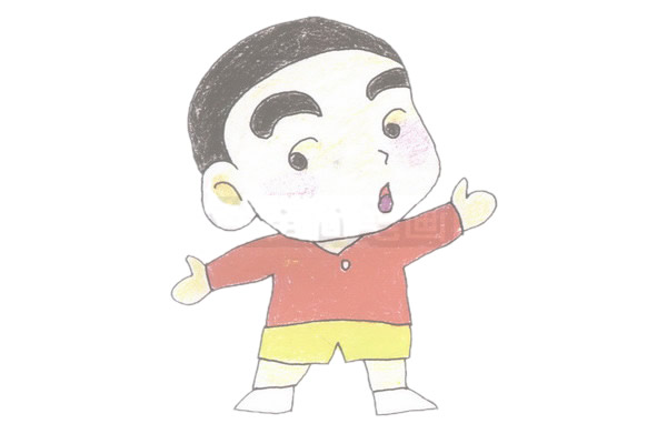 蜡笔小新简笔画图片