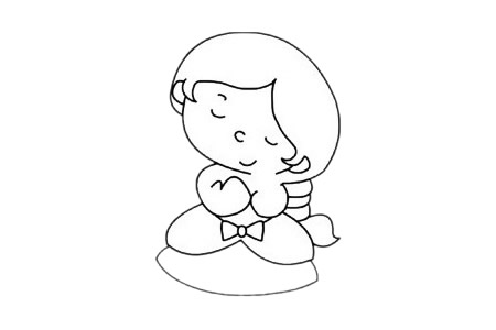 拇指姑娘简笔画图片