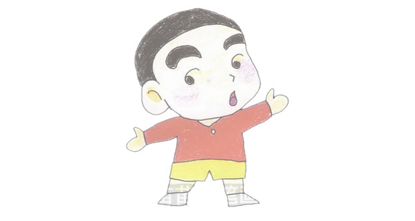 蜡笔小新简笔画完成图