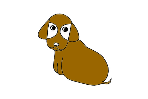 腊肠犬简笔画图片