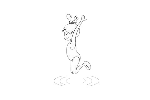 跳水运动员简笔画