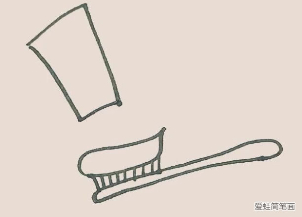 牙膏牙刷简笔画