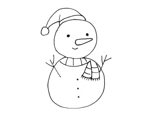用数字8画漂亮的雪人简笔画