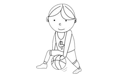 篮球运动员简笔画图片大全作品四