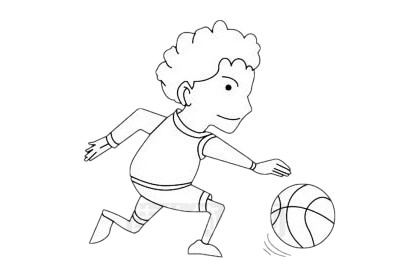 篮球运动员简笔画图片大全作品三