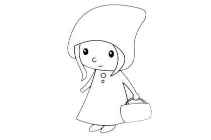 小红帽简笔画图片