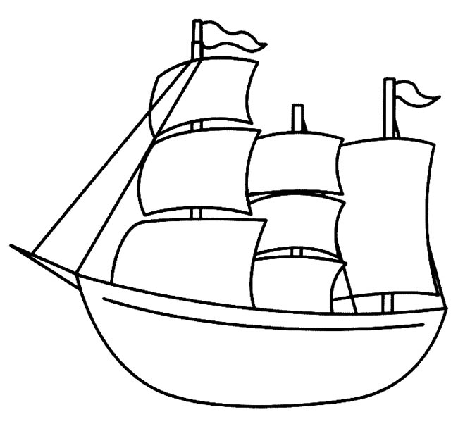 帆船交通工具简笔画步骤图片大全五