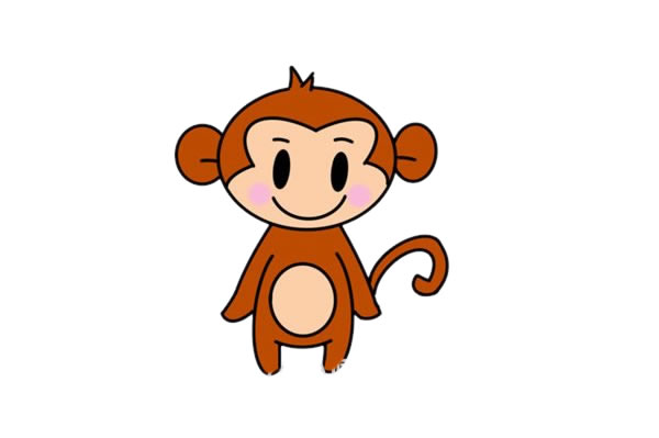 猴子怎么画简单又好看又可爱-猴子简笔画