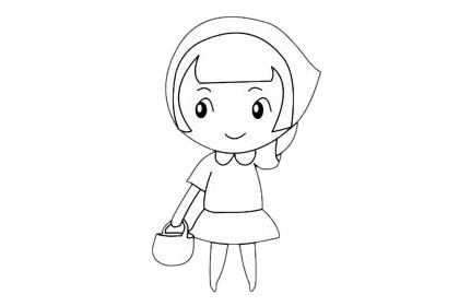 小红帽简笔画图片