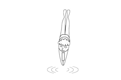 跳水运动员简笔画图片大全作品五