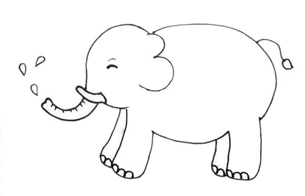 用数字3画大象简笔画步骤图