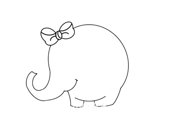 卡通大象简笔画图片