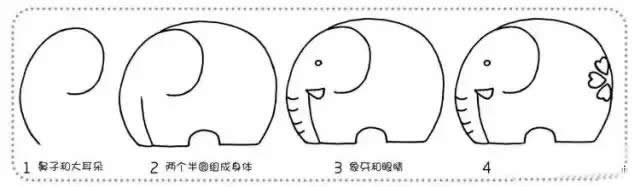 大象简笔画步骤教程
