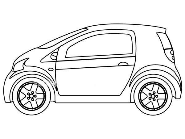 小汽车简笔画图片_小汽车的简单画法