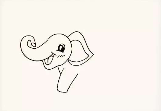 大象简笔画彩色画法步骤