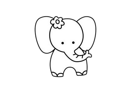 大象简笔画图片
