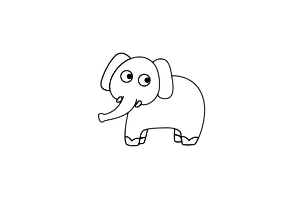 大象简笔画图片