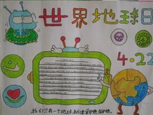 世界地球日保护地球手抄报简单又漂亮