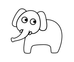 大象简笔画图片