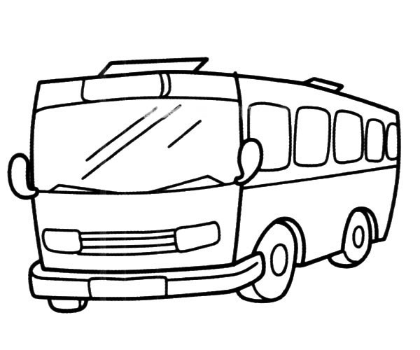 公共汽车简笔画的简单画法