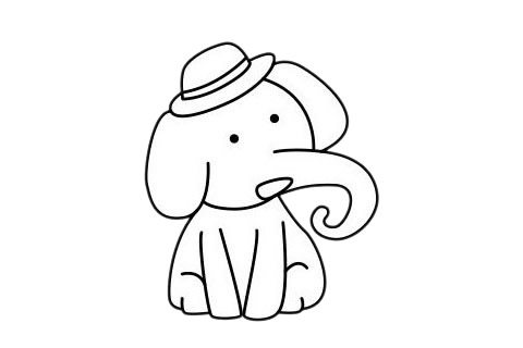 大象简笔画图片