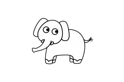 大象简笔画大图