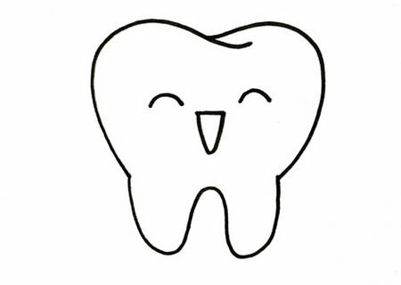 卡通牙齿怎么画简单又漂亮-卡通牙齿简笔画
