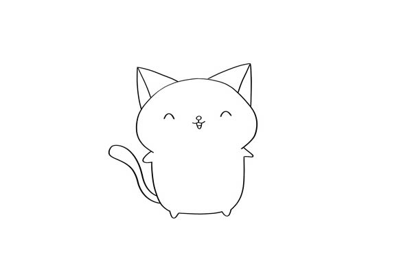 可爱的小猫咪怎么画又好看又简单 卡通猫咪简笔画步骤图解